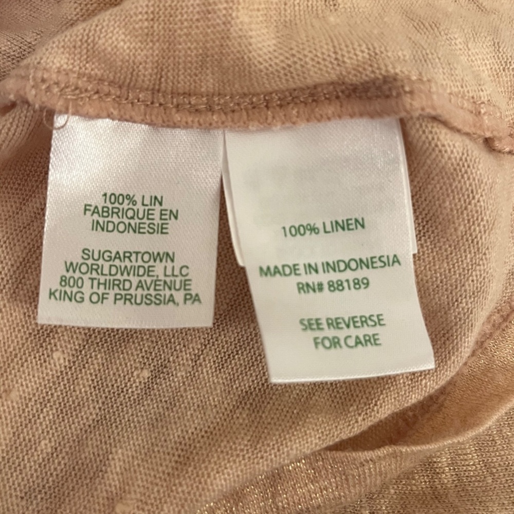 Lilly Pulitzer Gold Linen Ruffle Tank Large - Picture 9 of 10